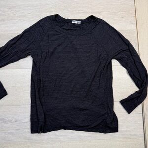 PJ Salvage Charcoal Long Sleeve Top